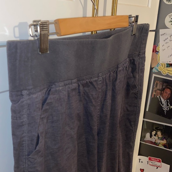 prAna Mantra Pant Gray Wide Leg Pants Hemp blend Yoga Loungewear Activewear - Picture 8 of 13